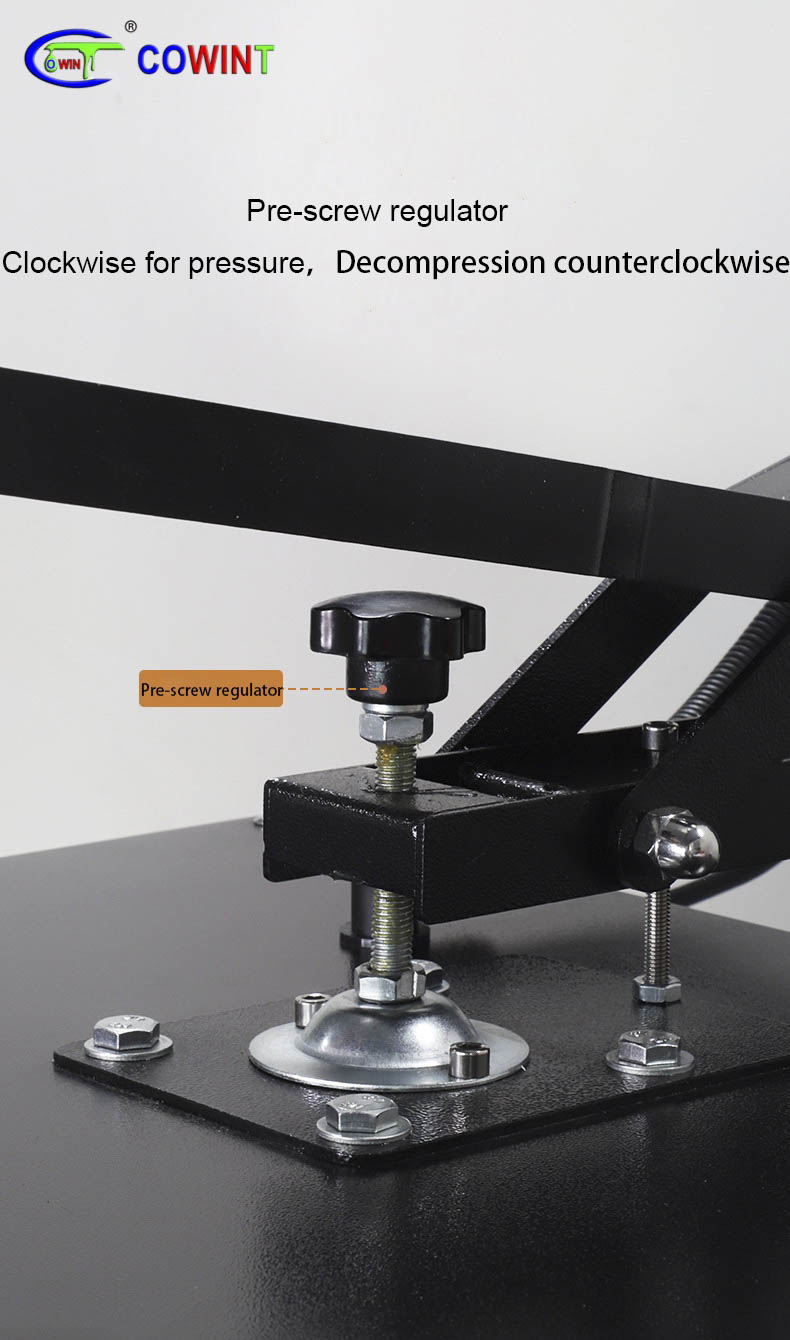 Manual ironing machine front screw adjustment Manual ironing machine front screw adjustment