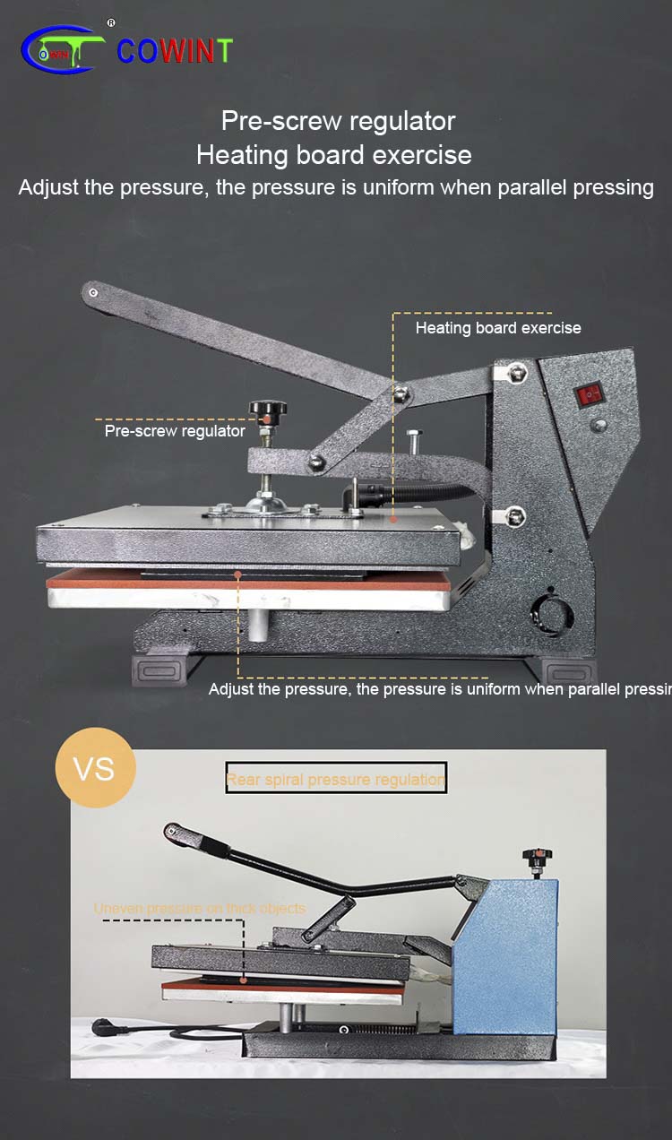 Manual ironing machine front and rear thread ratio