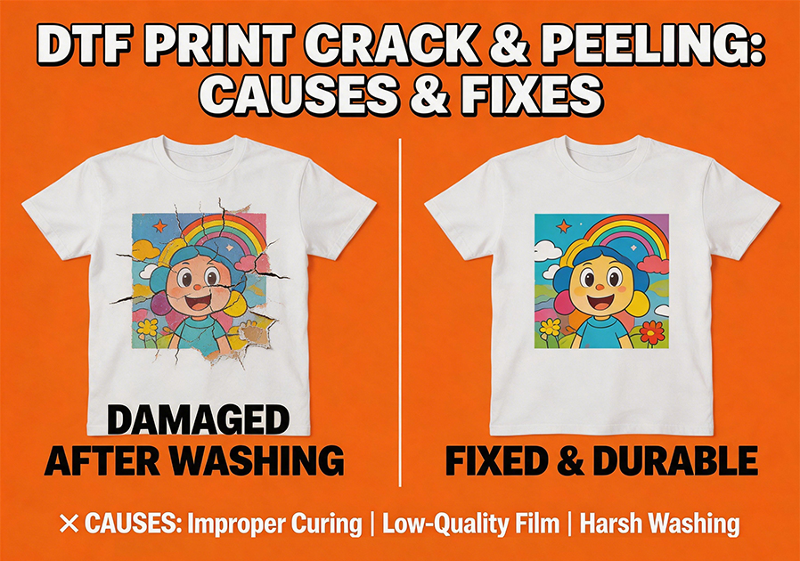 DTF Print Cracking and Peeling After Washing: Root Causes & Fixes