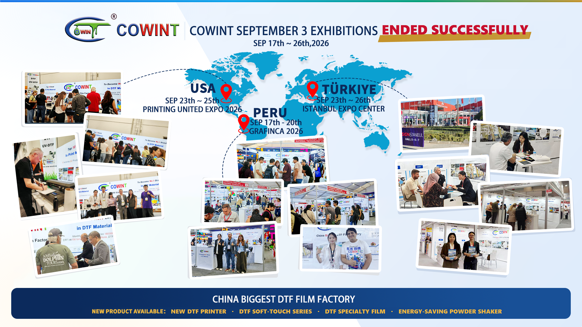 COWINT Successfully Concludes September Exhibitions Across Three Countries, Unveils New DTF Innovations