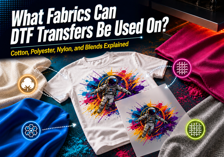 What Fabrics Can DTF Transfers Be Used On? Cotton, Polyester, Nylon, and Blends Explained